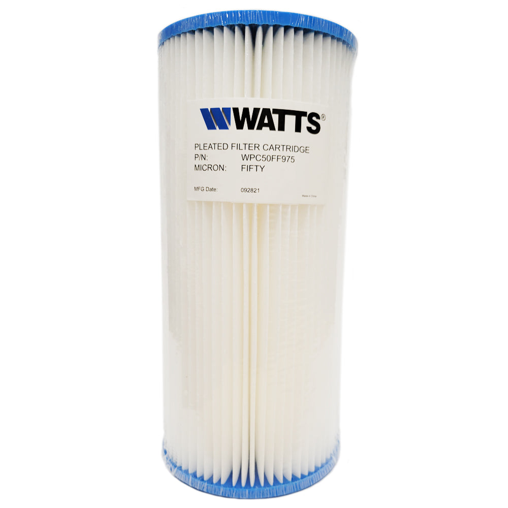 Watts WPC50FF975 50 Micron Pleated Water Filter WaterSofteners